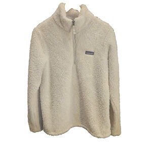 Patagonia 1/4 Zip Fuzzy Fleece Pullover Jacket Women’s Large Ivory